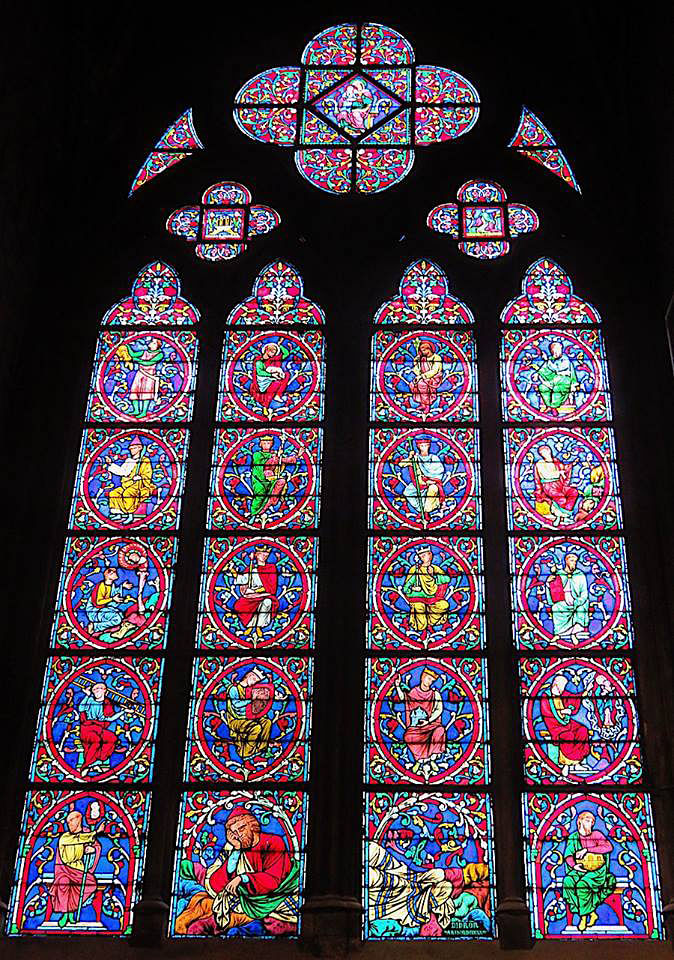 Stained glass windows of thecathedral. Pic: Vidya Sunder Murthy