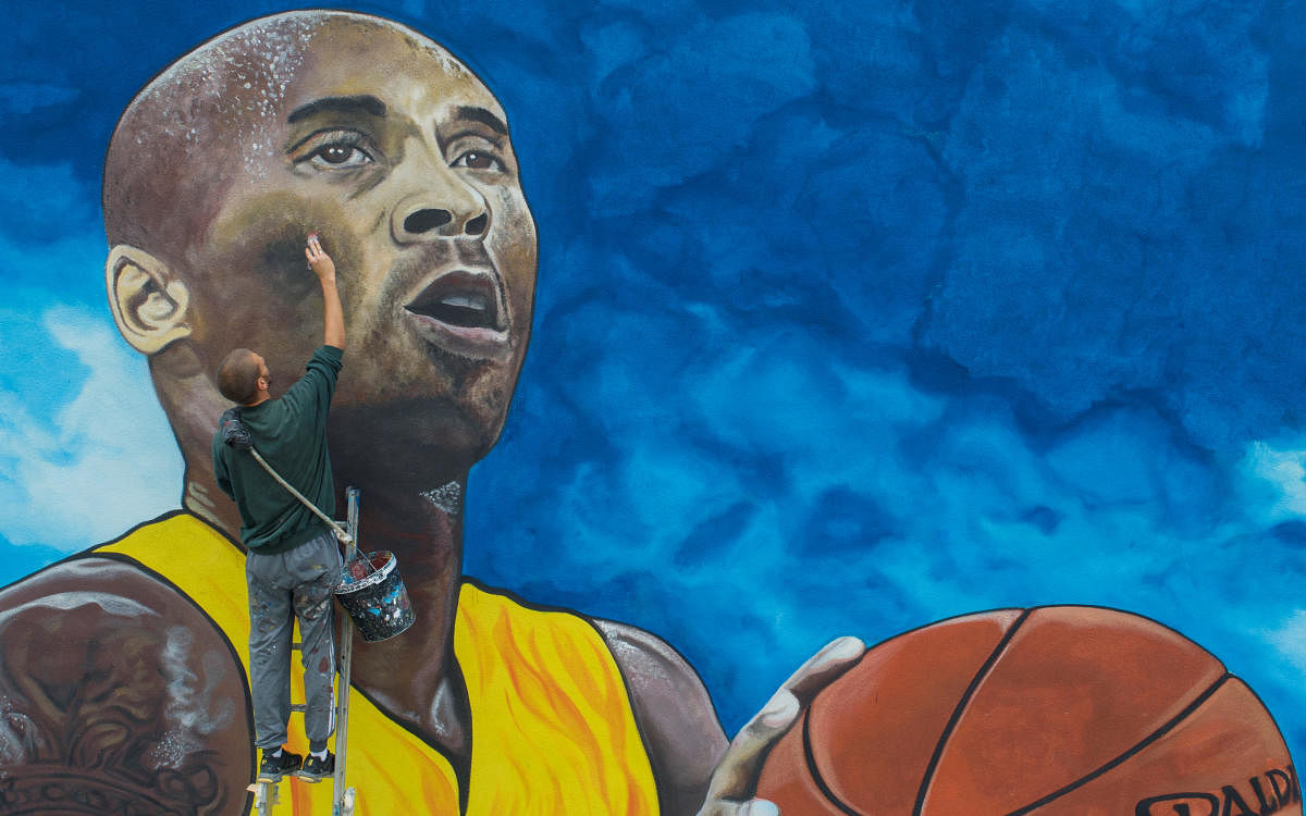 Kobe Bryant honoured in Bosnia with giant mural on school wall