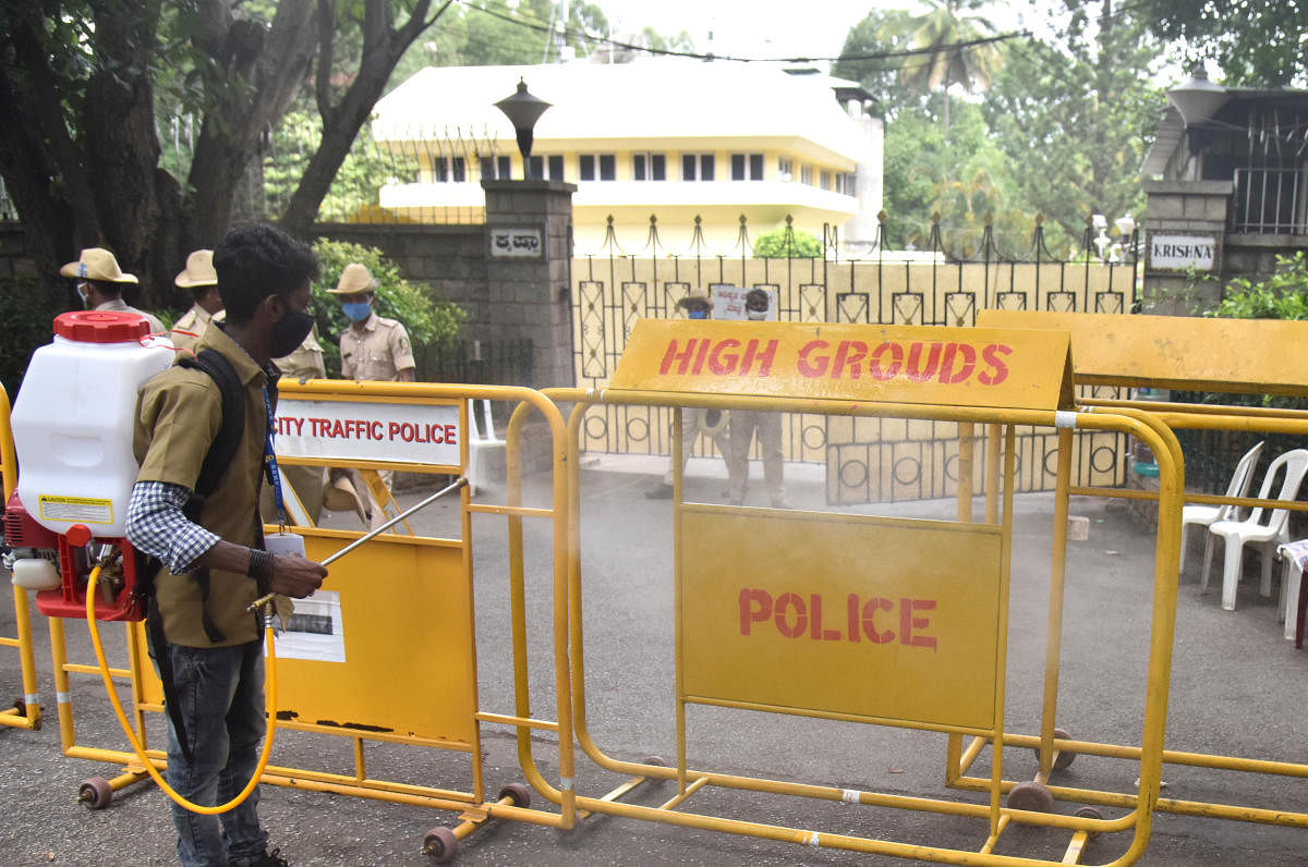 CM's home office sanitised after cop's husband tests positive
