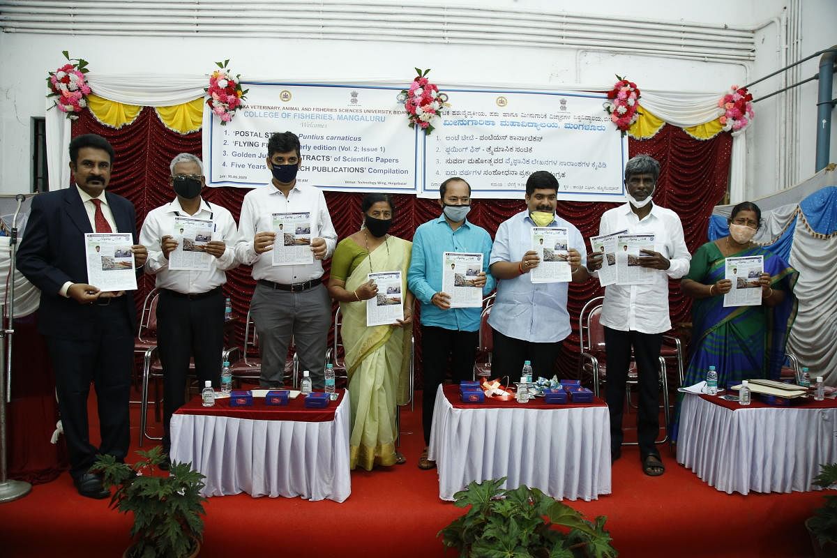 Stamp on endemic fish species released in Mangaluru