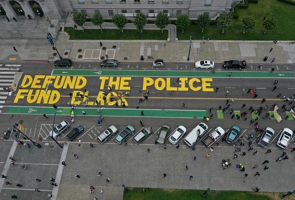 ‘Blue Lives Matter’ and ‘Defund the Police’ clash in the streets