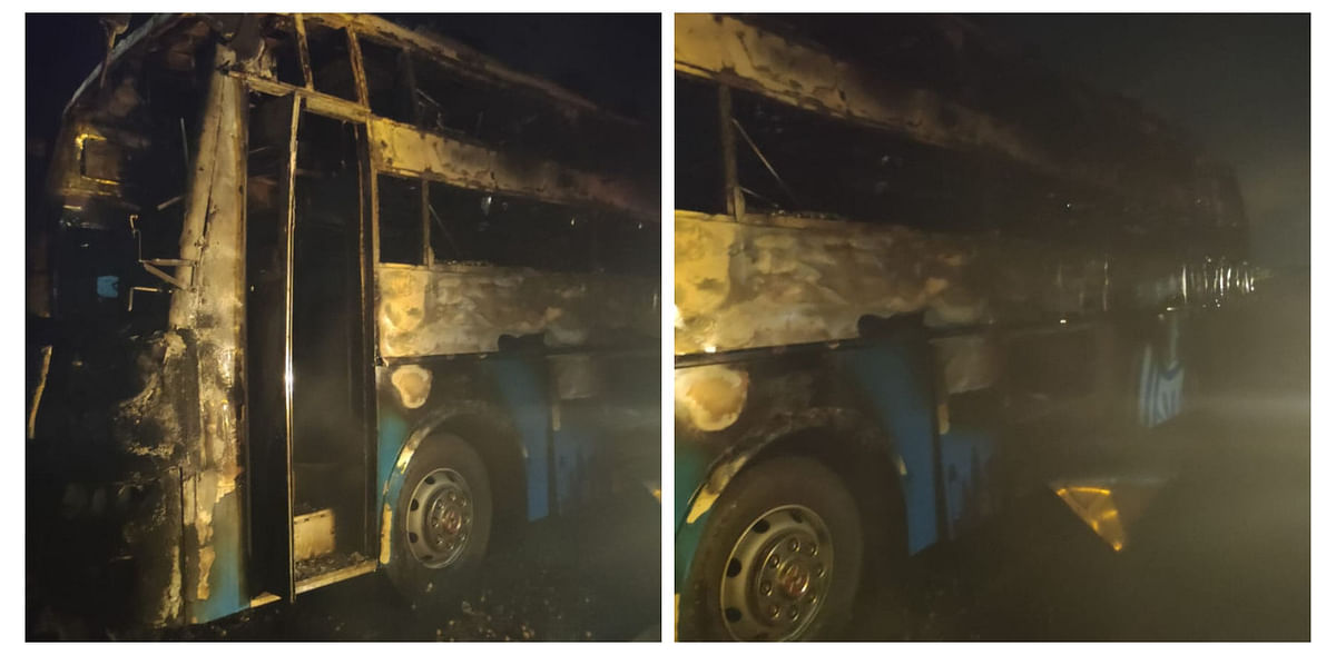 Charred bodies of Bengaluru-bound bus that caught fire identified; Three minors among them