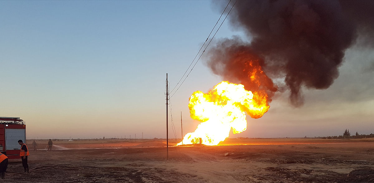 Explosion at Arab Gas Pipeline; total blackout in Syria
