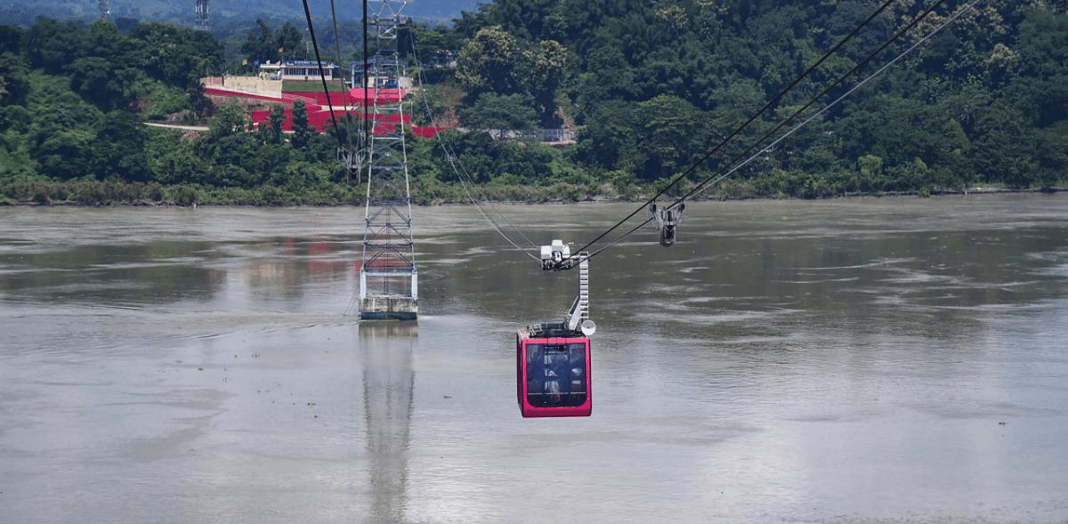 Electrical break down in Guwahati ropeway after two days of launch