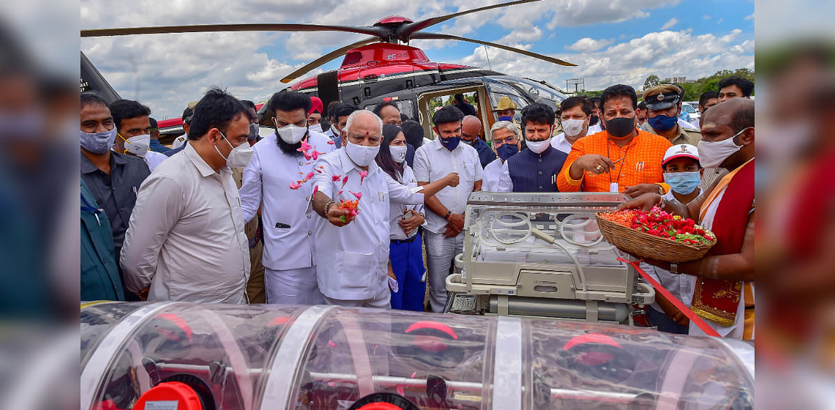 Air ambulance services launched in Karnataka; Covid-19 patients can also avail aid
