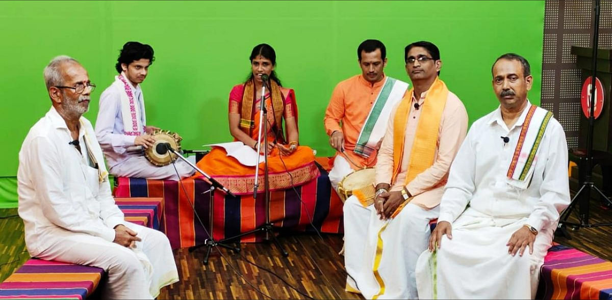Bhavyasri Kulkanda adapts a Yakshagana episode in Arebashe for Talamaddale