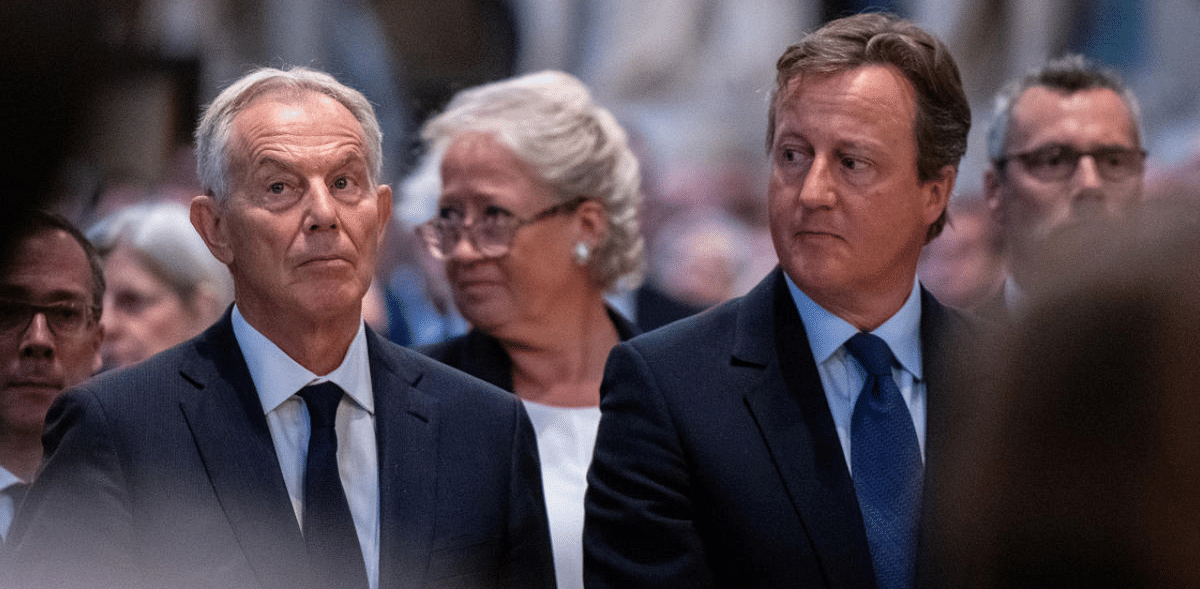 Cutting aid budget would hit UK influence, say two former PMs Tony Blair, Cameron