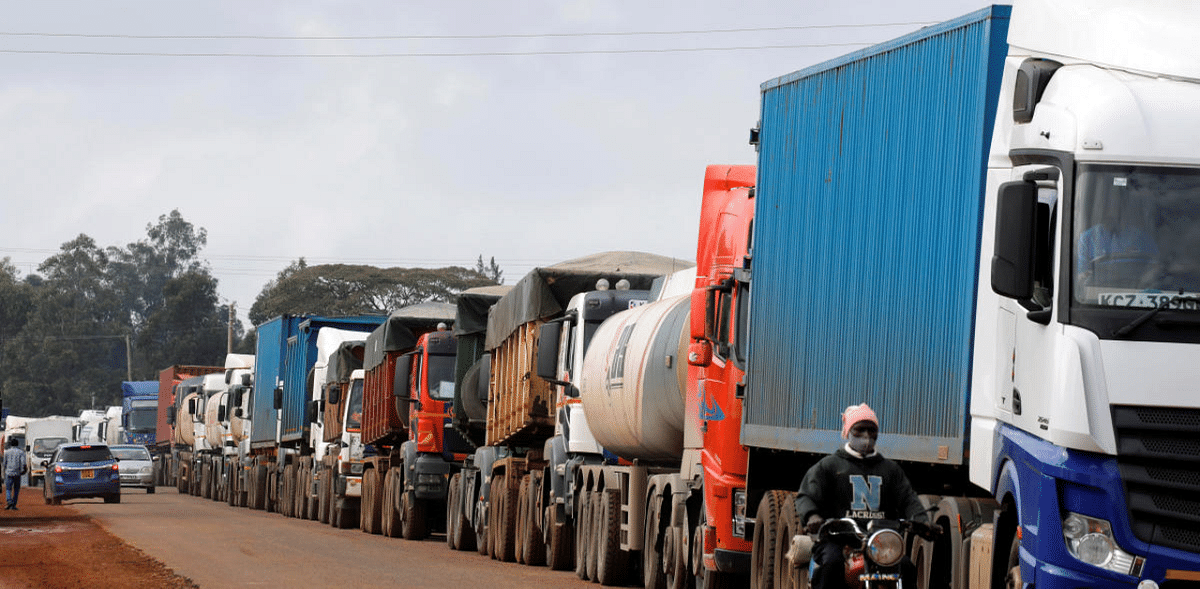 60 km queues as Covid turns Kenyan border crossing into lorry park