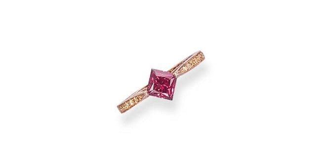 This rare purplish-red diamond was sold at Rs 20 crore