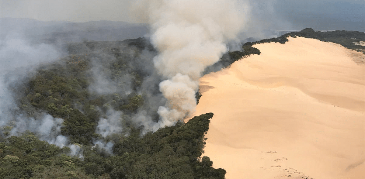 Storms help douse fire at Australia's UNESCO World Heritage Site Fraser Island
