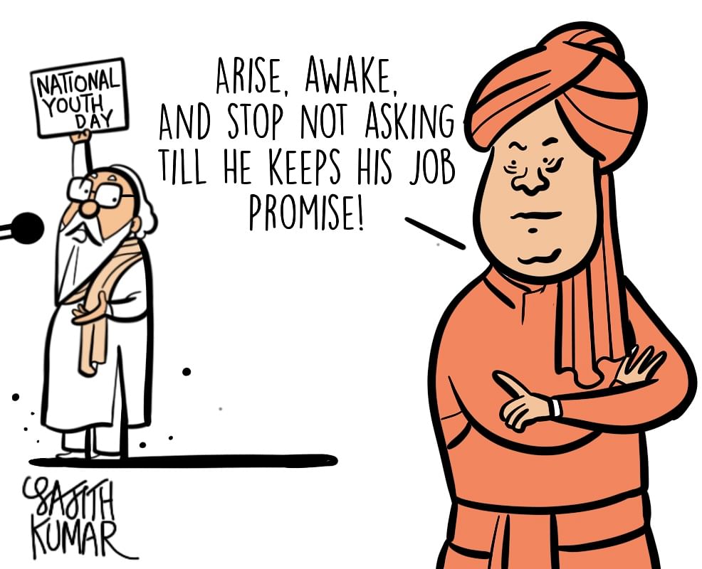 DH Toon | 'Join politics, end dynastic power' — But what about jobs?
