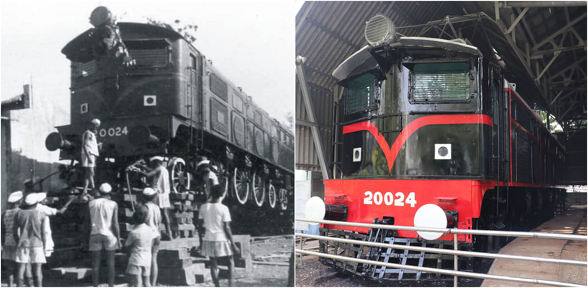 A 95-year-old electric engine restored in Maharashtra