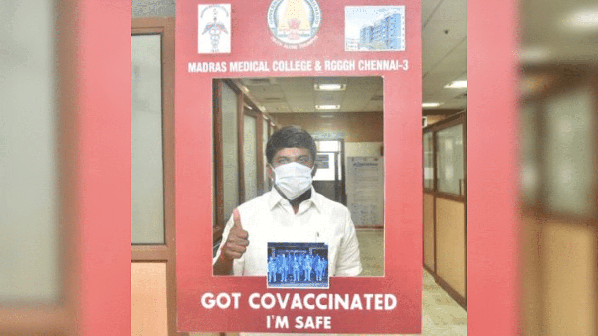 Tamil Nadu Health Minister Dr C Vijayabaskar receives Covid-19 vaccine