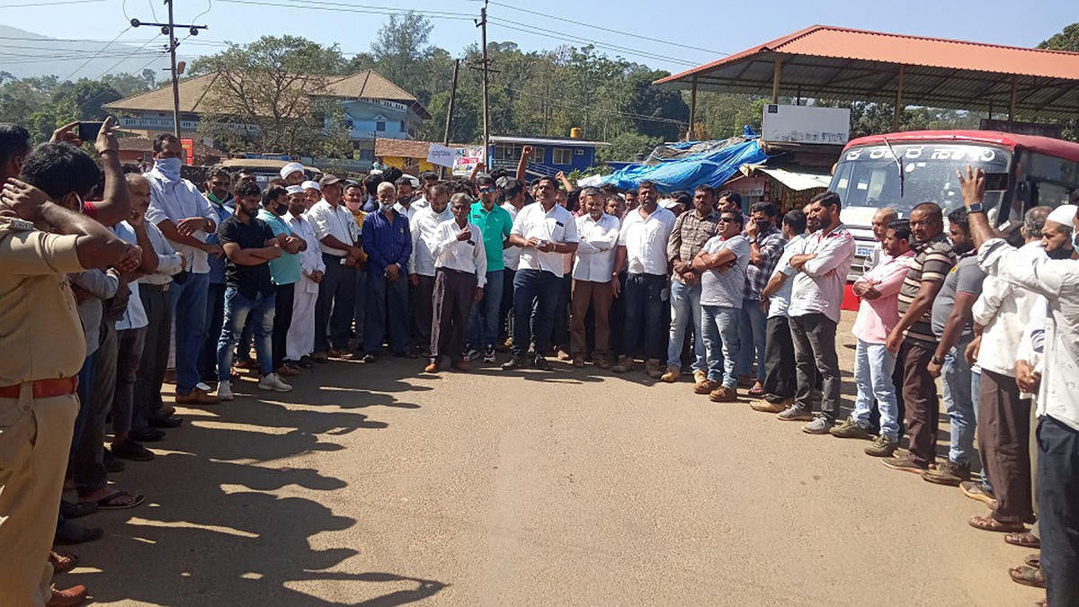 Delay in road development work: Villagers stage protest
