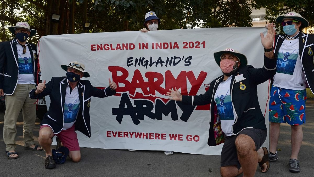 India-England Test | Small Barmy Army group enjoys day out at Chepauk