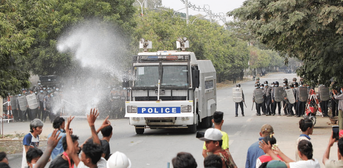 Myanmar forces use tear gas, rubber bullets on protesters