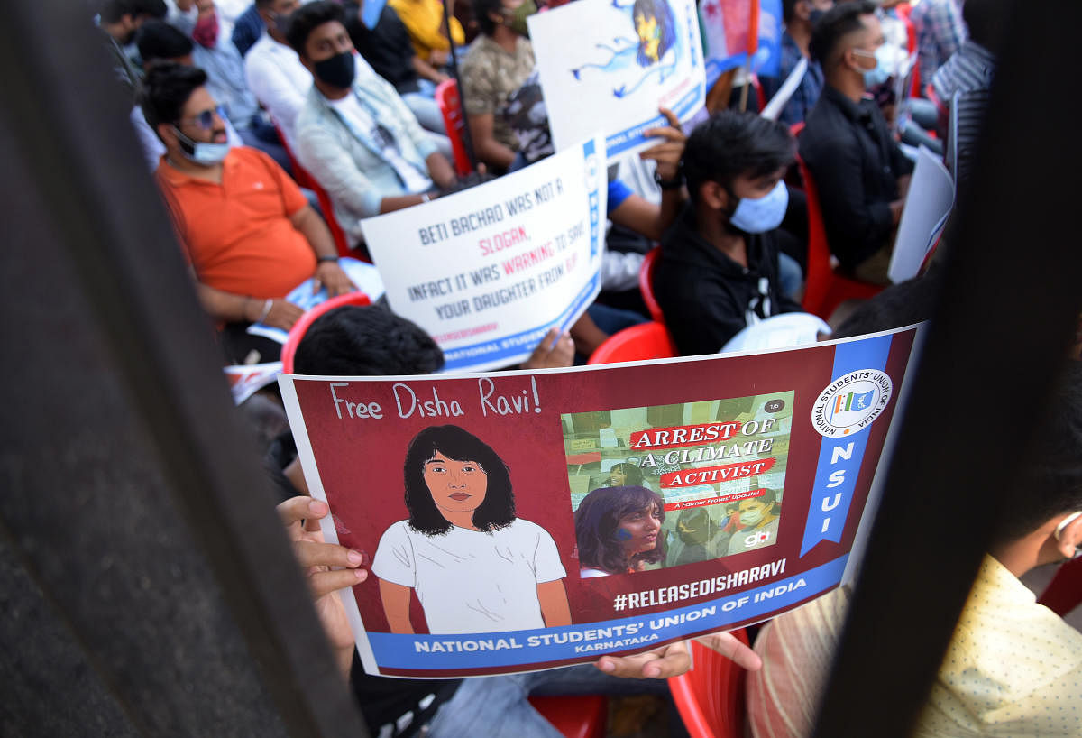 Rights groups move Karnataka State Women's Commission against Disha's arrest