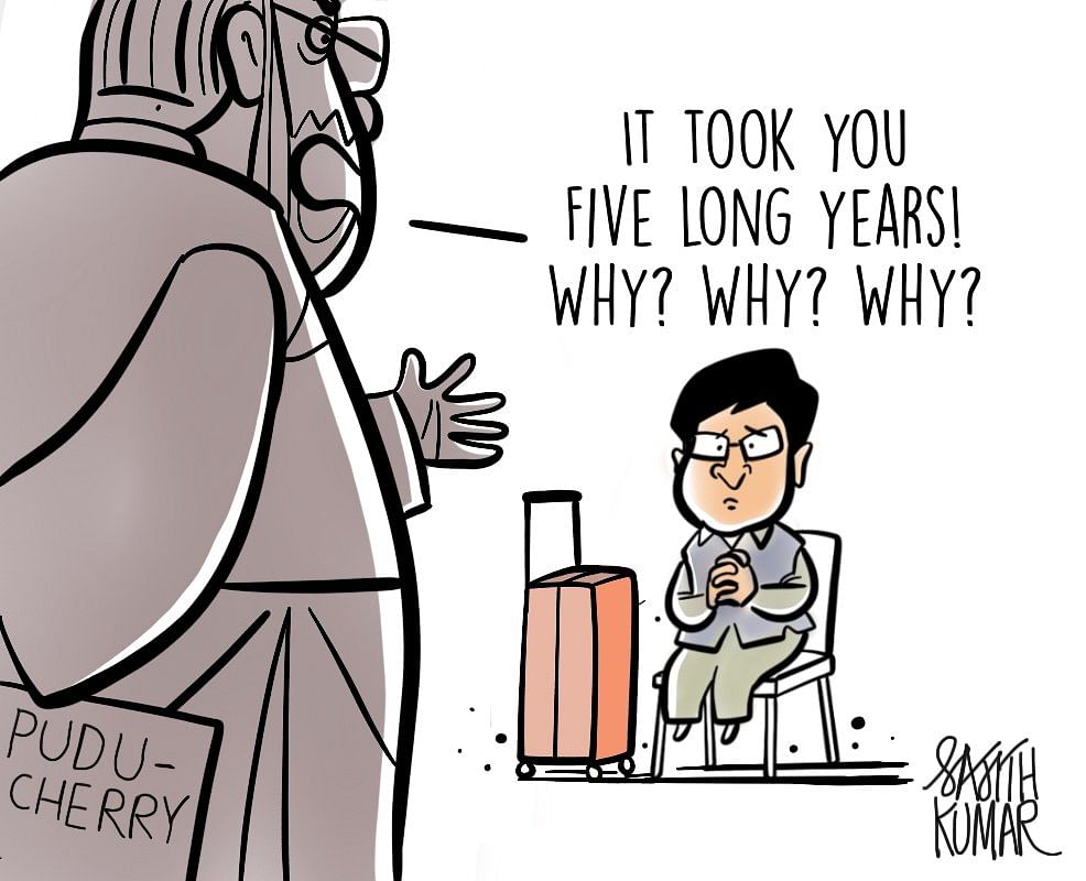 DH Toon | Fall of Cong-led Puducherry govt took a while