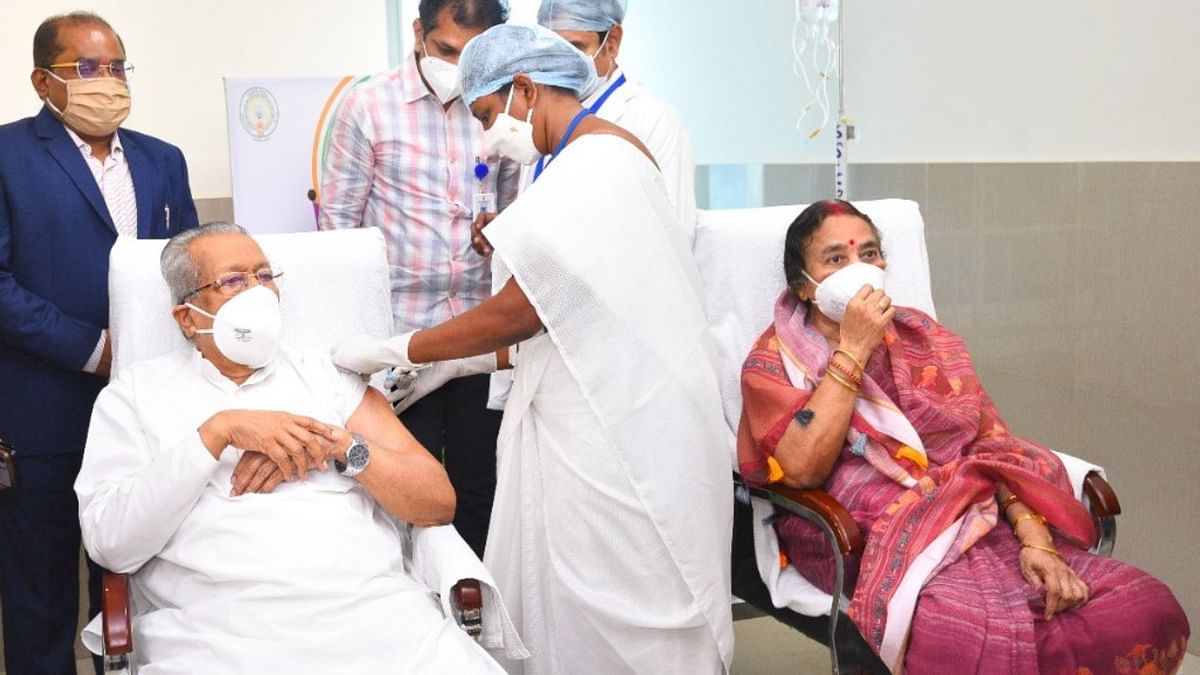 AP Governor Biswabhusan Harichandan receives first dose of Covid-19 vaccine