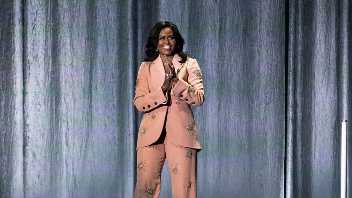 Michelle Obama hooked on knitting, thinking about retirement