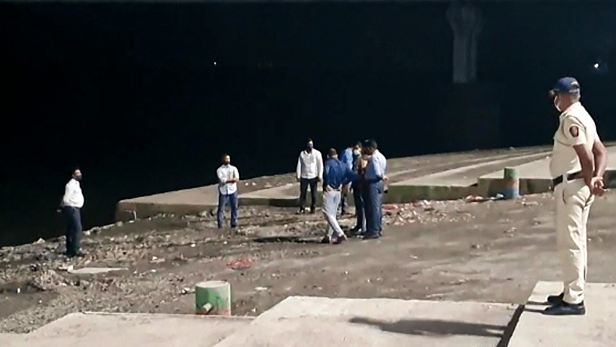 NIA officials take Vaze to Thane creek where Hiren's body was found