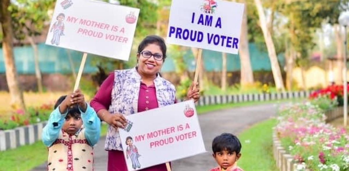 Voter awareness move: Assam DC's photo with her kids wins hearts online