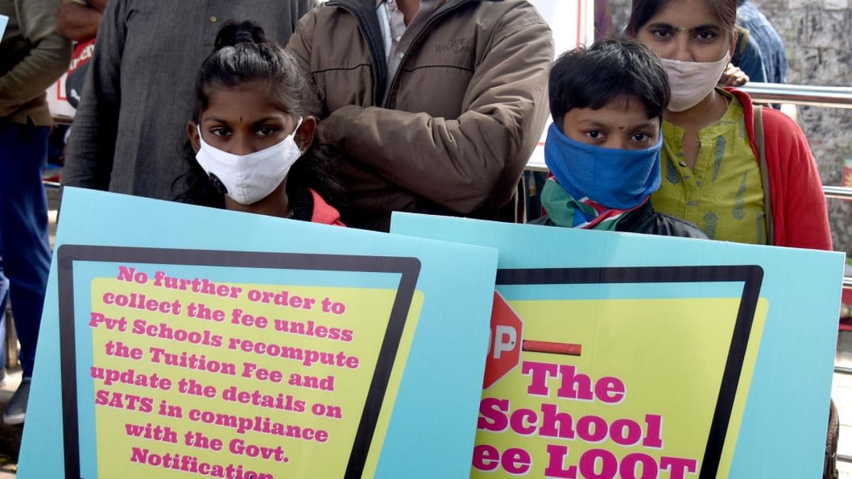 Parents protest as schools demand full fees in one go