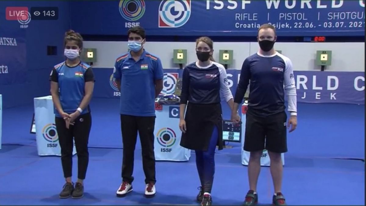 Shooting World Cup: Manu Bhaker, Saurabh Chaudhary win silver medal in 10m Air Pistol mixed event
