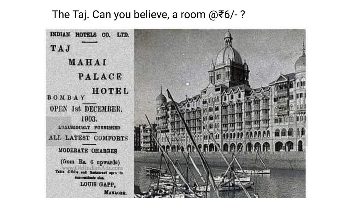 Anand Mahindra recalls a time when a room at Mumbai's Taj Hotel cost Rs 6