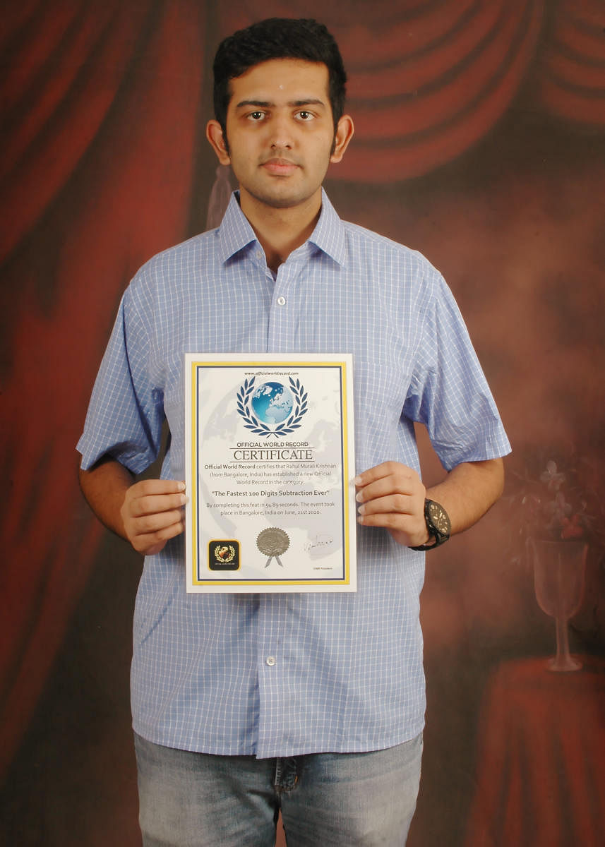 Bengaluru boy sets math world record