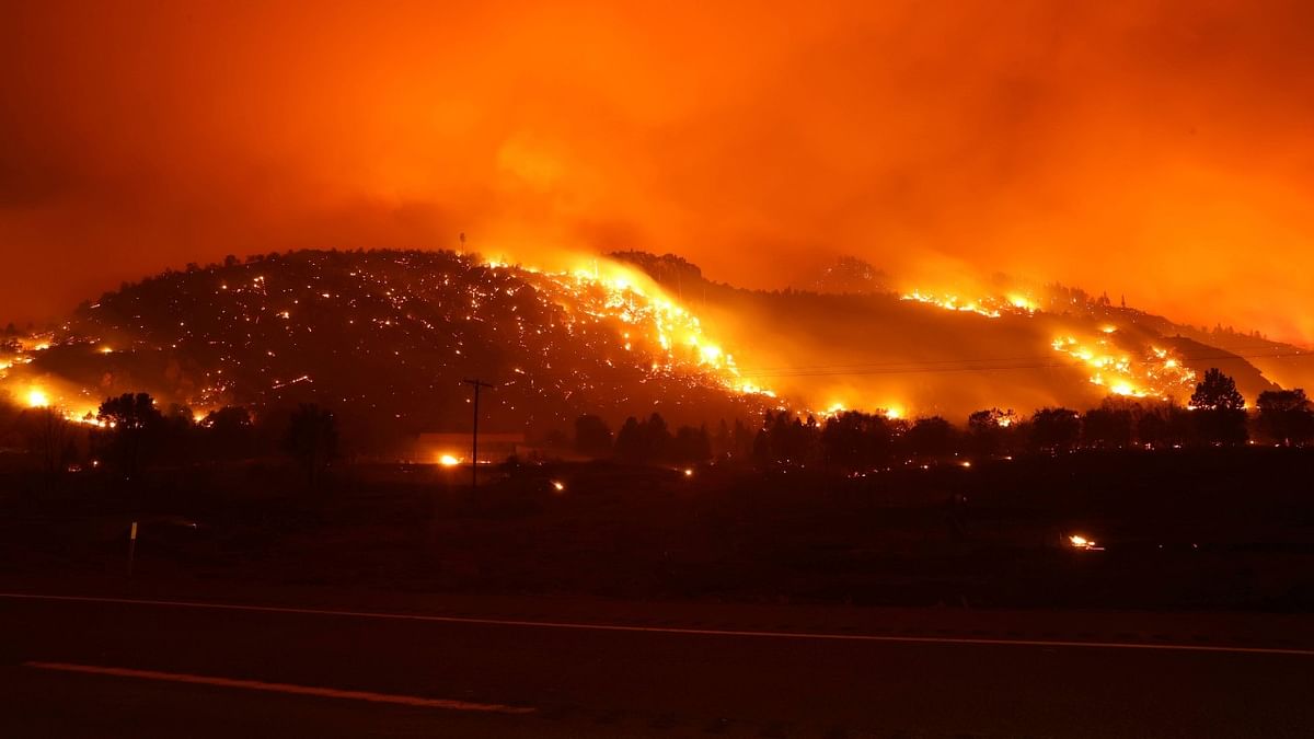 Devastating wildfires advancing through northern California
