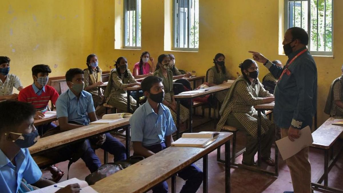 Schools, colleges reopen for classes 9-12 in Karnataka after five months