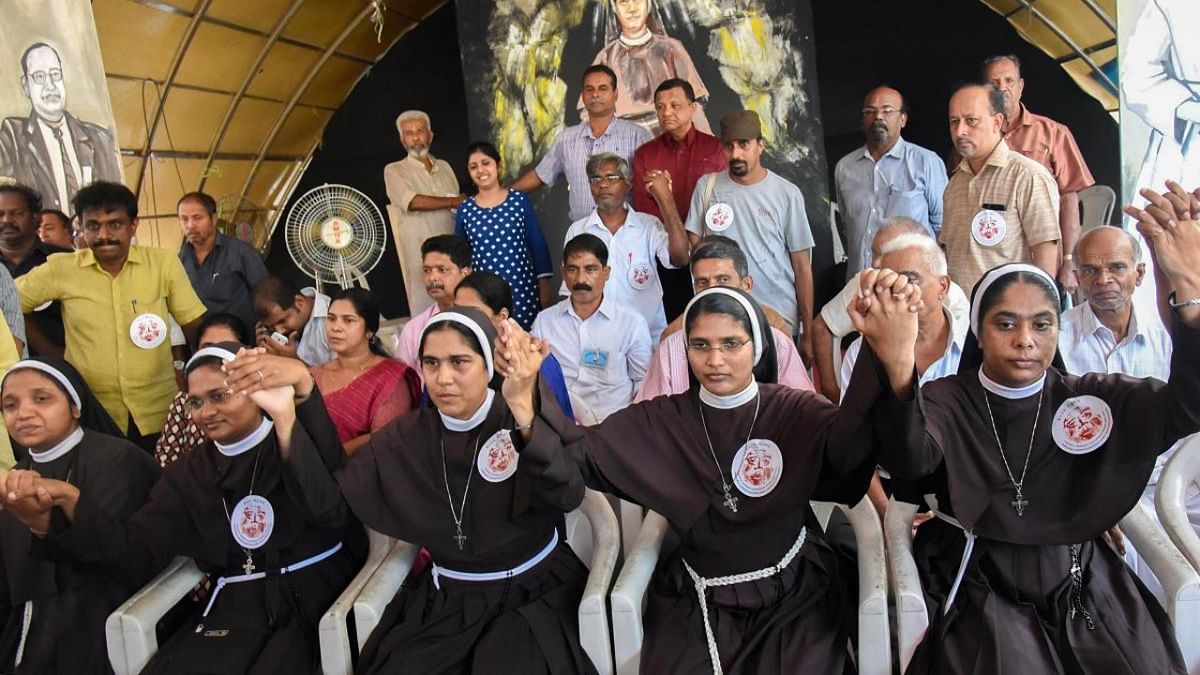 Kerala nuns protest against priest for 'hate speech'