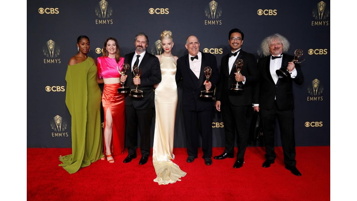 Dinner party-style Emmys display little overt sign of pandemic constraints