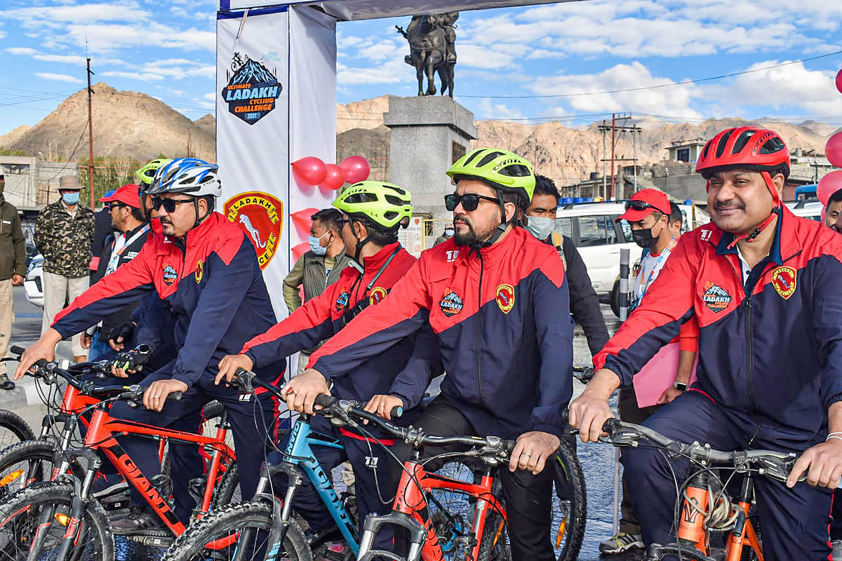 Anurag Thakur flags off second edition of Ultimate Ladakh Cycling Challenge