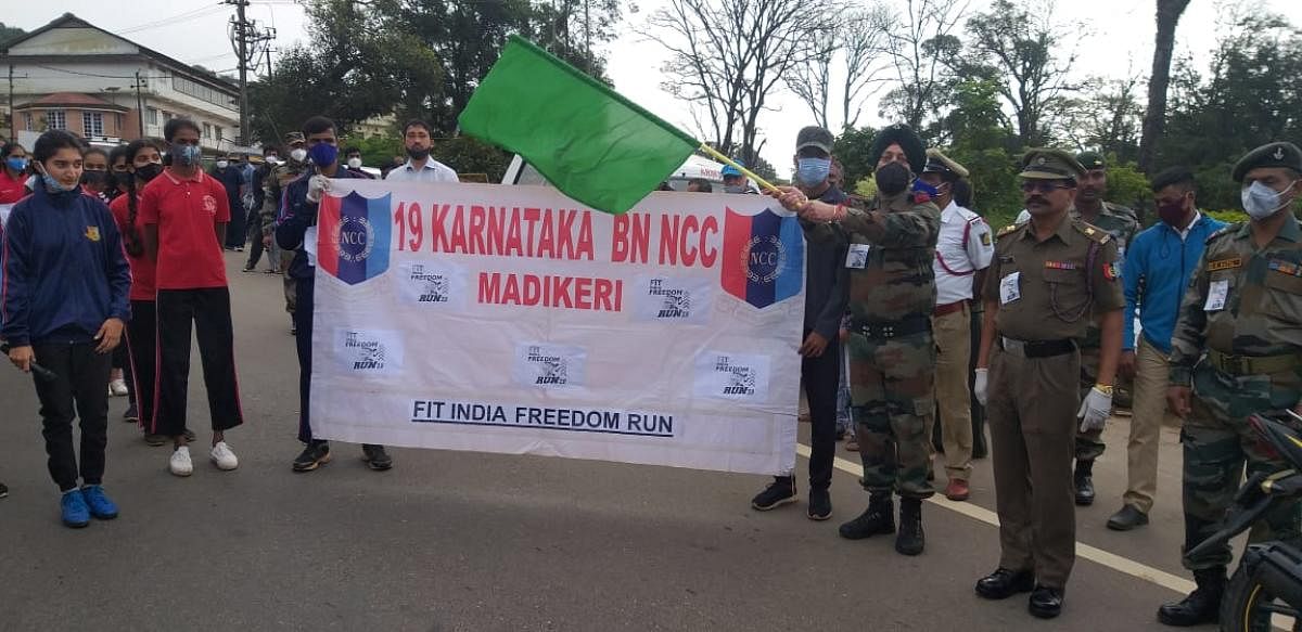 Fit India Freedom Run held in Madikeri