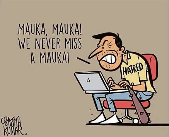 DH Toon | We never miss a 'mauka' at cyber bullying!