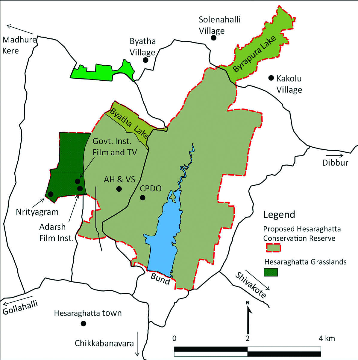 The proposed Hesaraghatta Conservation Reserve in northern Bengaluru.