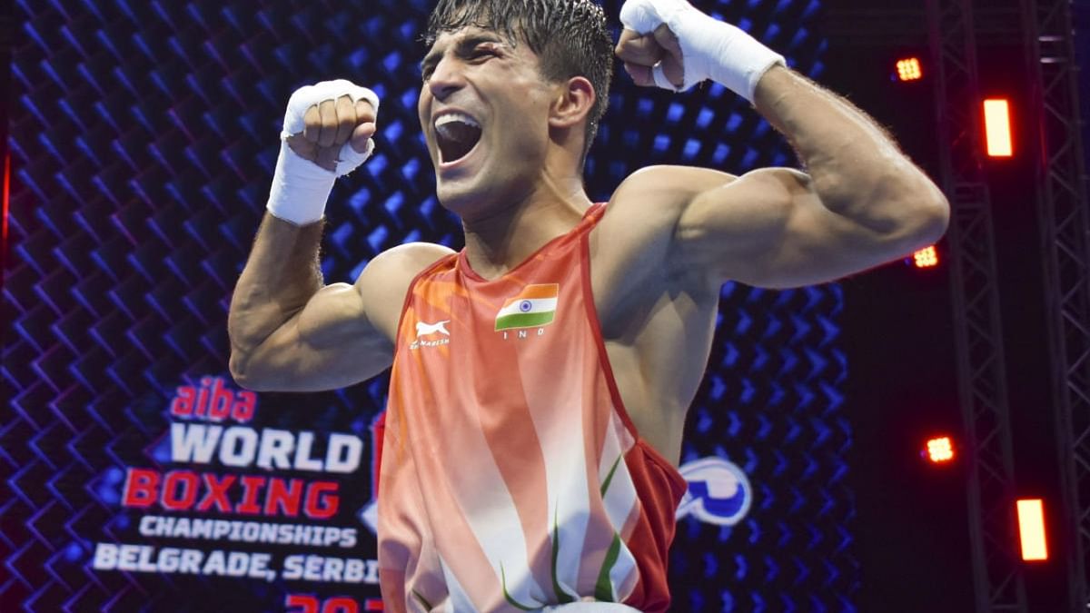 Gritty Akash ends with bronze at World Boxing Championships