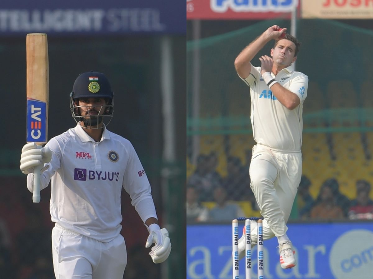 Ind vs NZ, Day 2: India all out for 345; Iyer, Southee shine