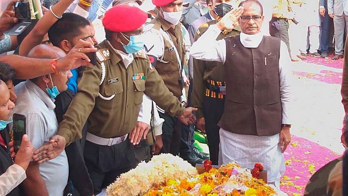 Gen Rawat's PSO Jitendra Kumar cremated with full military honours, MP CM announces Rs 1 crore aid for his kin