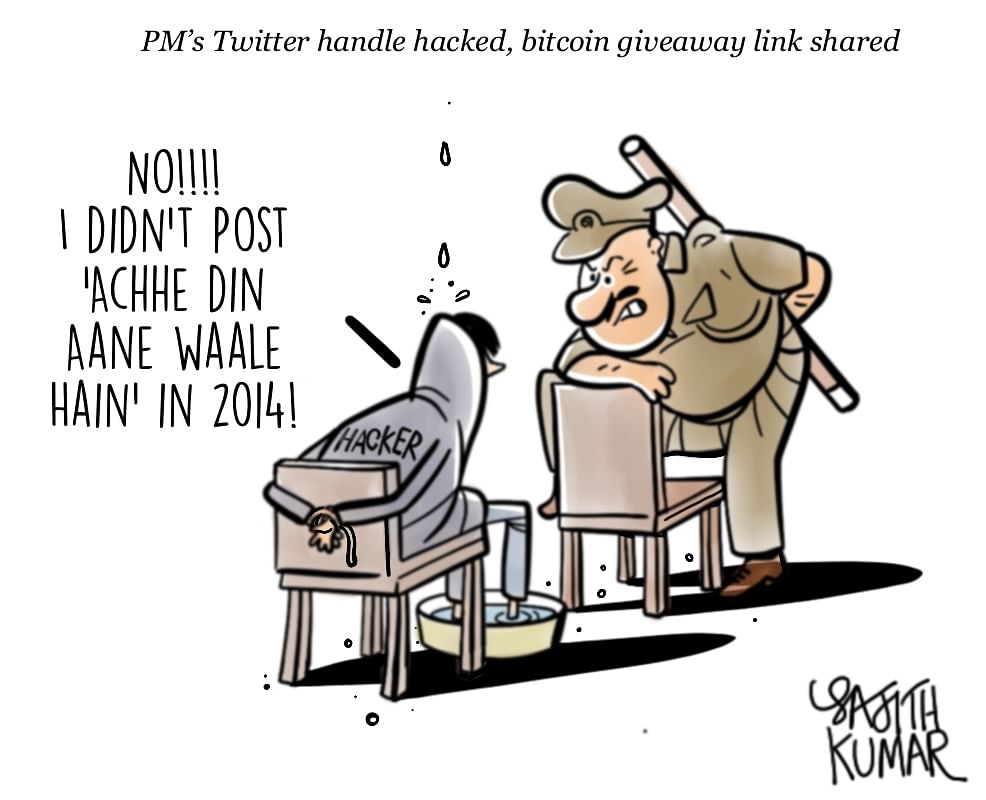 DH Toon | PM Modi's Twitter 'briefly hacked'