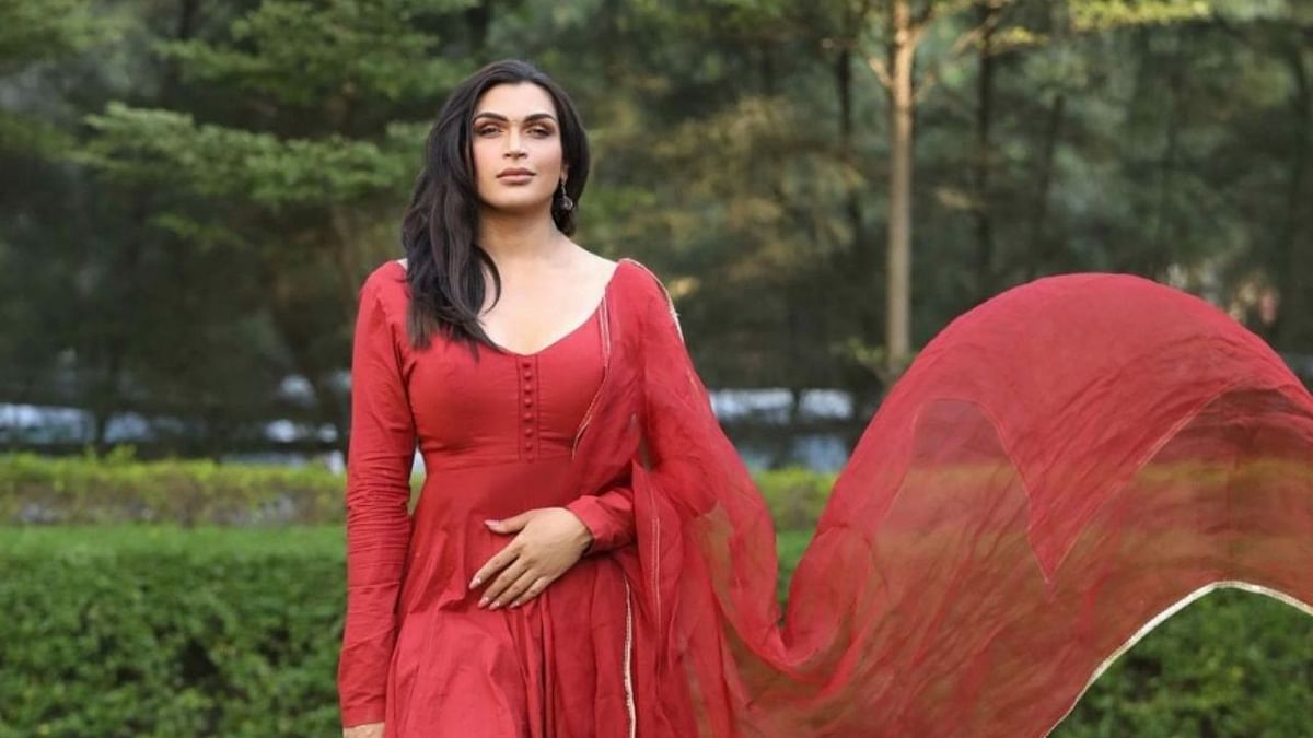 Transwoman Saisha Shinde behind Harnaaz Sandhu' Miss Universe gown