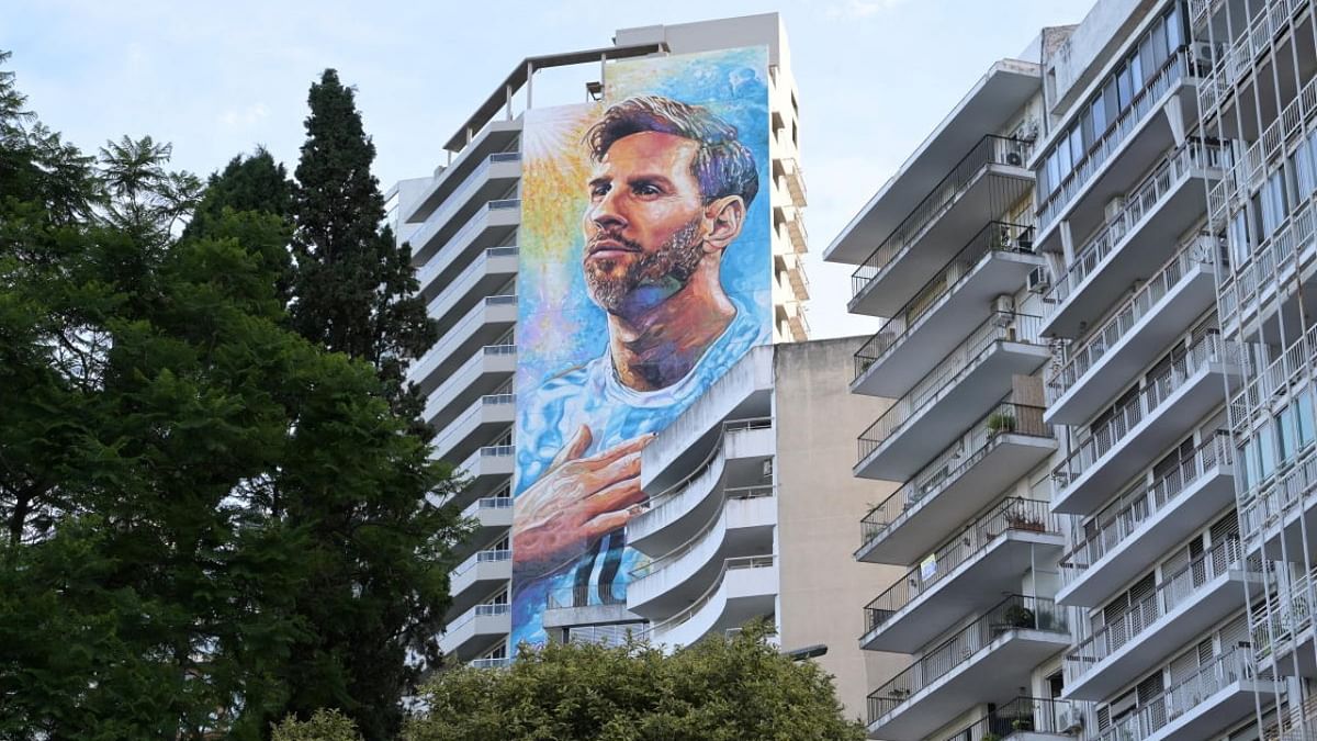 69-metre-tall Messi mural appears in hometown Rosario