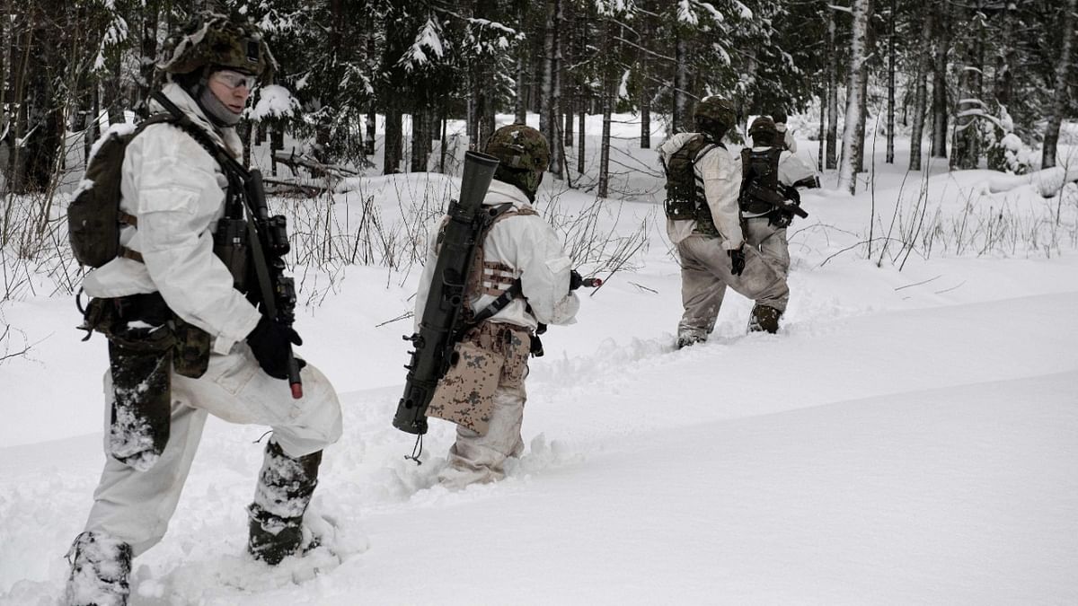 NATO practices for winter combat on Russia's doorstep