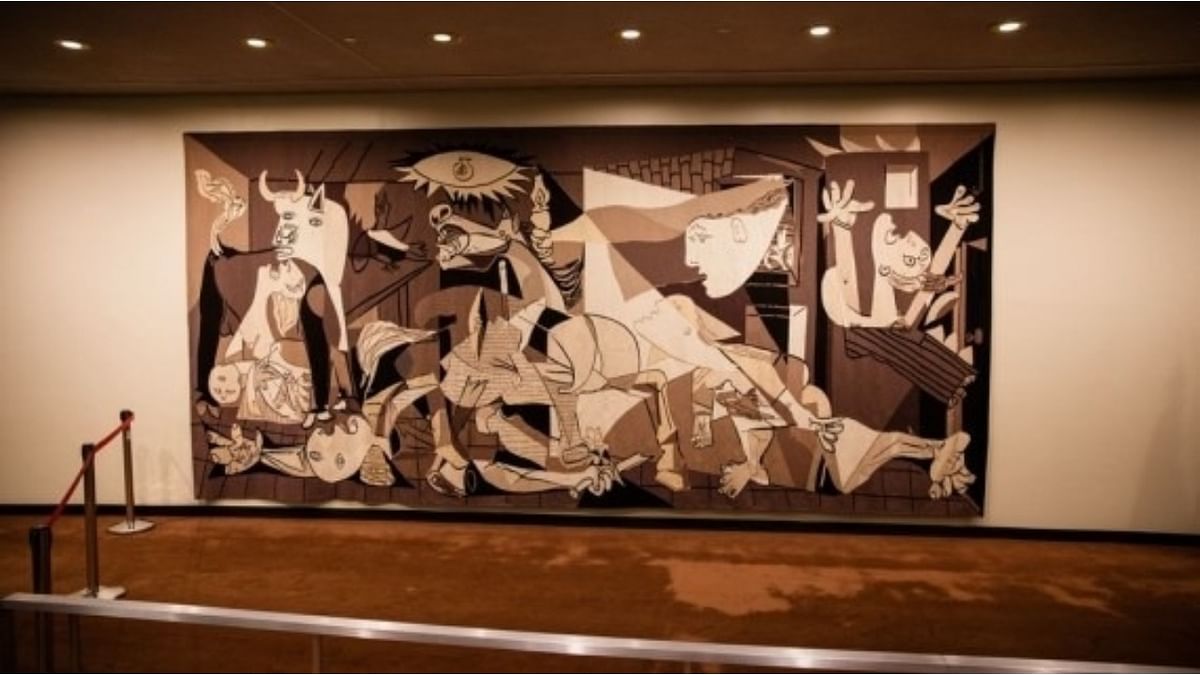 Picasso's anti-war tapestry back at UN HQ in New York