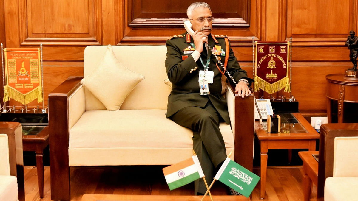 Army Chief General M M Naravane speaks to top Saudi commander Al-Mutair
