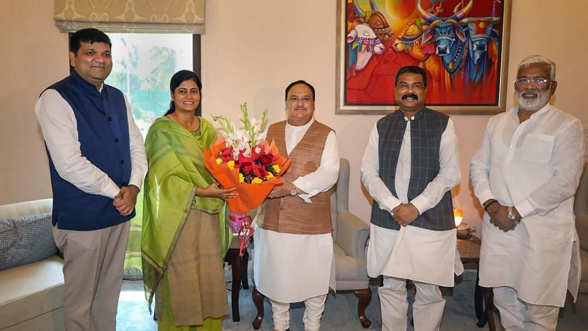 Apna Dal's Anupriya meets Nadda, congratulates him for poll win