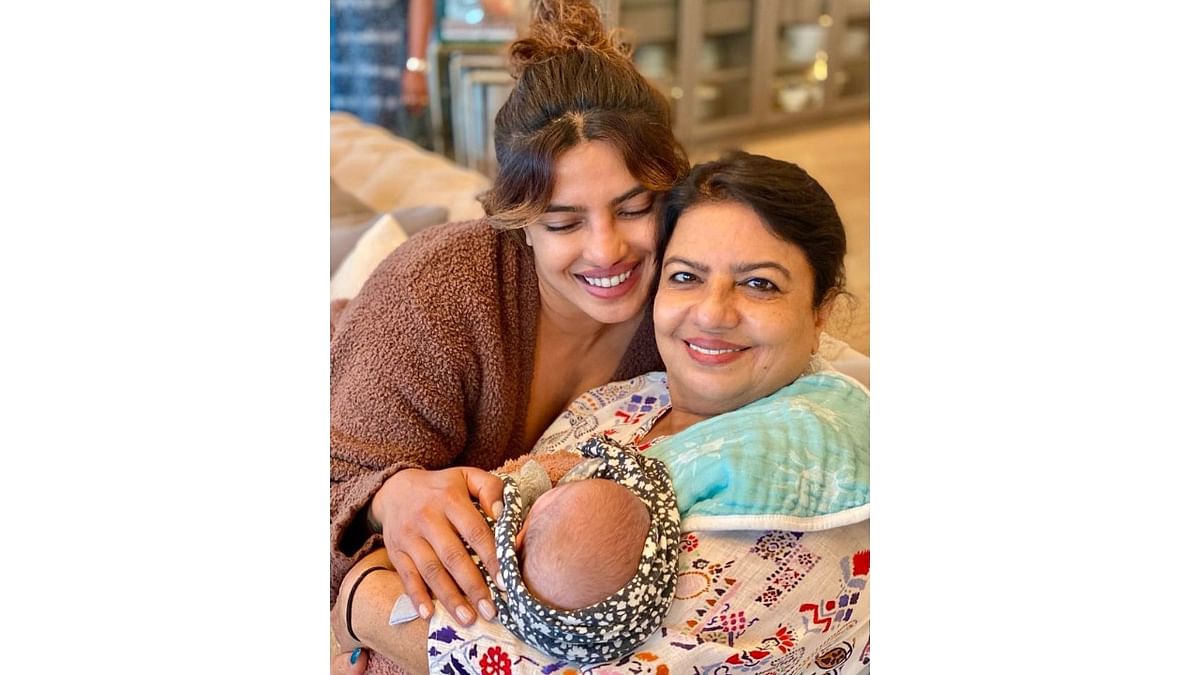Priyanka Chopra shares glimpse of daughter Malti cradled in mother Madhu's arms