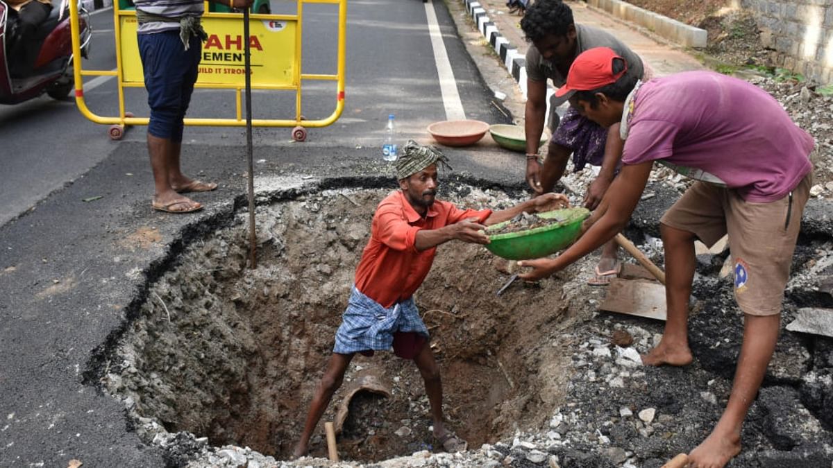 Bengaluru road asphalted for Modi's visit peels off in 2 days; PMO seeks answer from Bommai govt